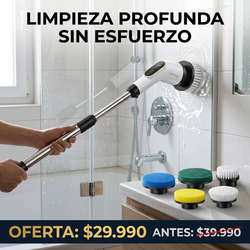 CEPILLO DE LIMPIEZA ELÉCTRICO 9 EN 1 | Dile adiós a las manchas difíciles, la grasa acumulada